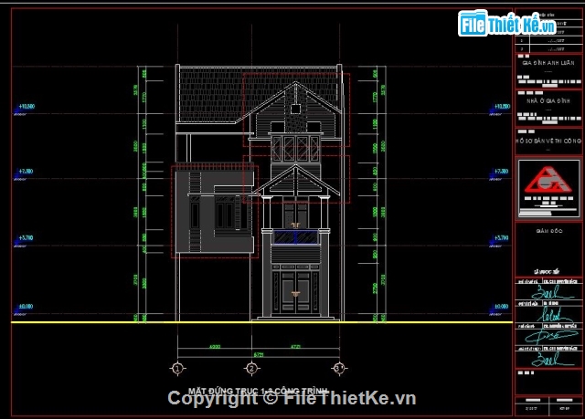 3 tầng,biệt thự 3 tầng,biệt thự hiện đại,bàn vẽ cad biệt thự